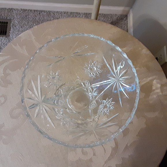 Glass Prescut 9 x 7 Pedestal Bowl - Picture 2 of 6